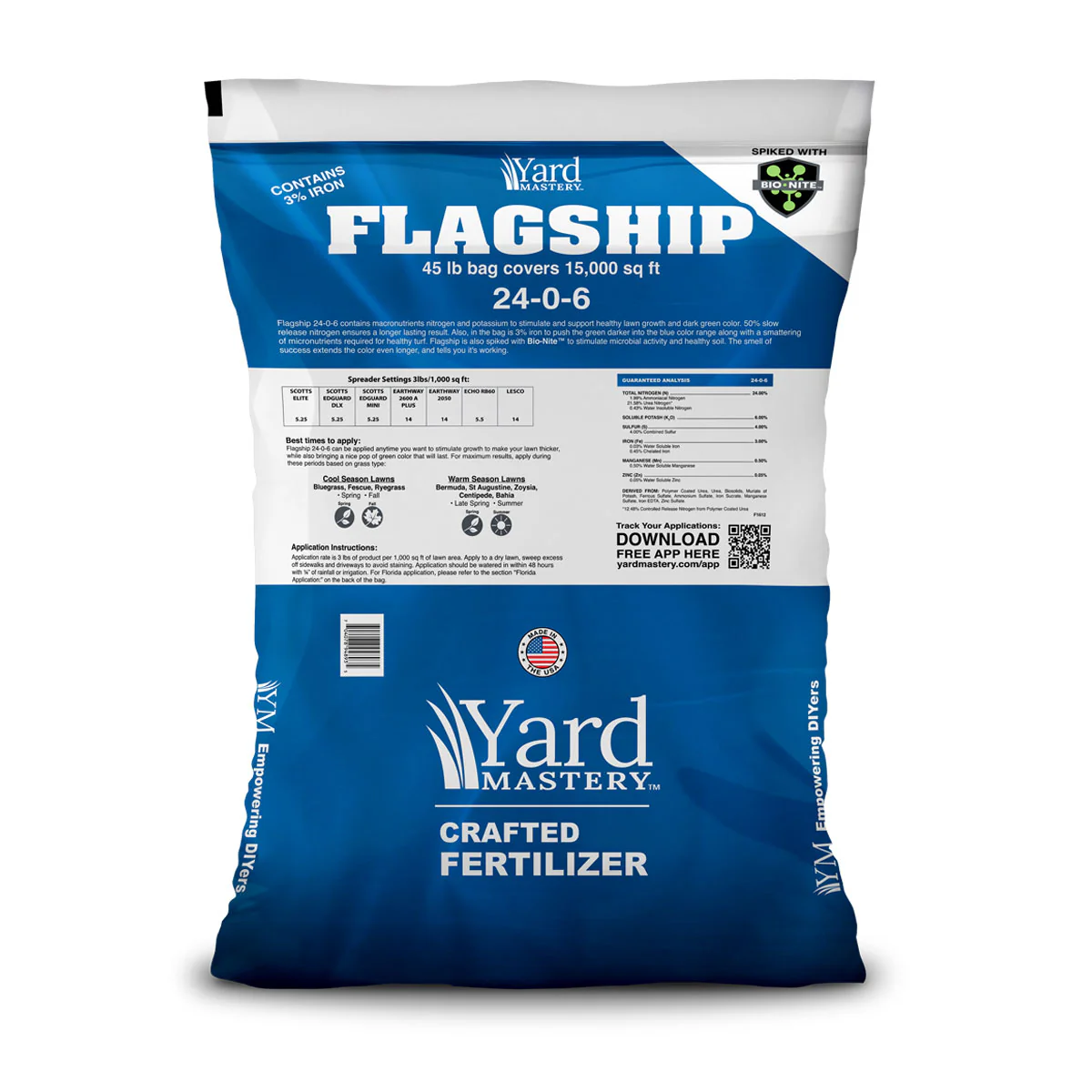 24-0-6 Flagship Fertilizer 3% Iron - Bio-Nite - Granular Lawn Fertilizer - Image 4